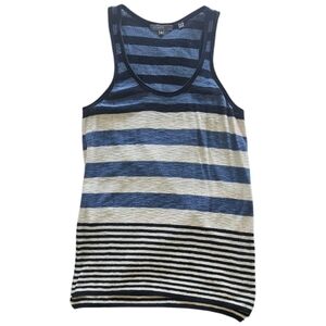 Striped Blue and White Tank Top
